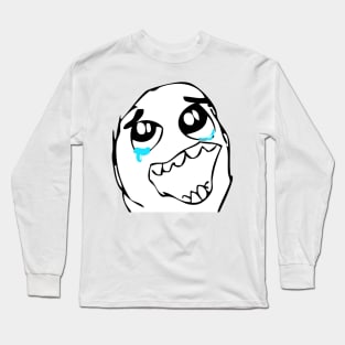 Happy Crying Meme Long Sleeve T-Shirt